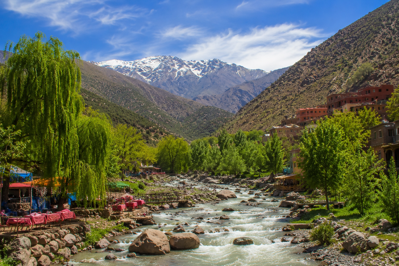 Paysages verdoyants de la Vallée de l'Ourika